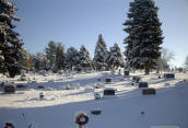Snow Covered Alton Cemetery
